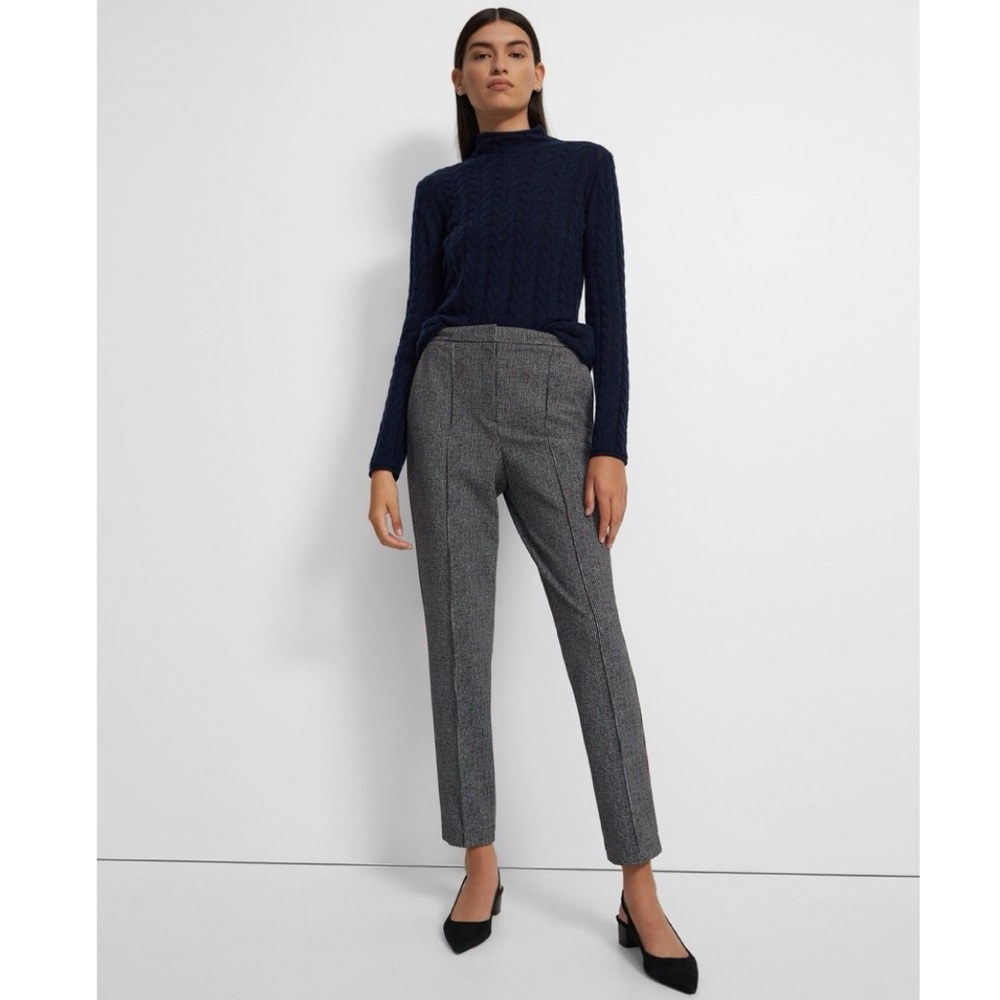 Theory Waist-Tab Pant in Houndstooth Ponte Pants Size 4